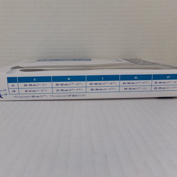 NWT New Medical Compression Stockings Large Tall 15-20mm Black Jobst Knee CT Men - Picture 10 of 11